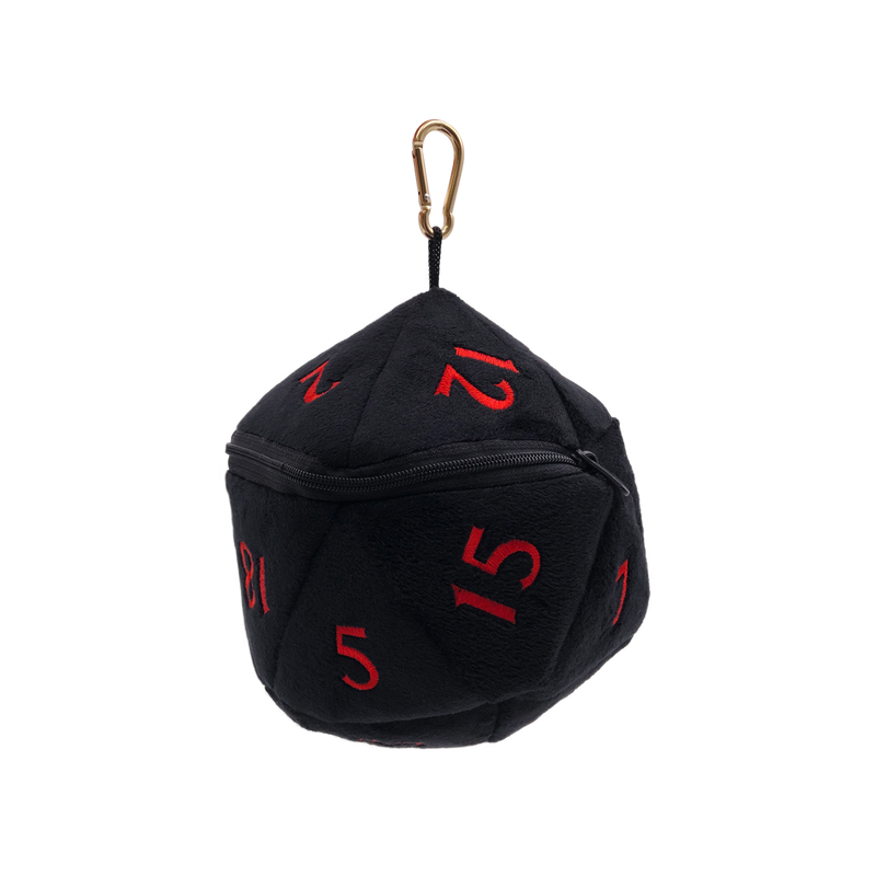 Ultra PRO: Dice Bag - Plush D20 (Dungeons & Dragons / Black & Red)