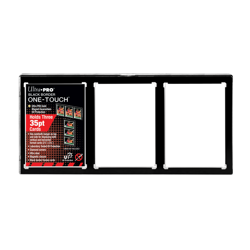 Ultra PRO: UV One-Touch Magnetic Holder - 35pt (3-Card Black Border)
