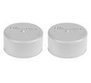 Ultra PRO: Playmat Tube Caps - Standard White (2-Pack)