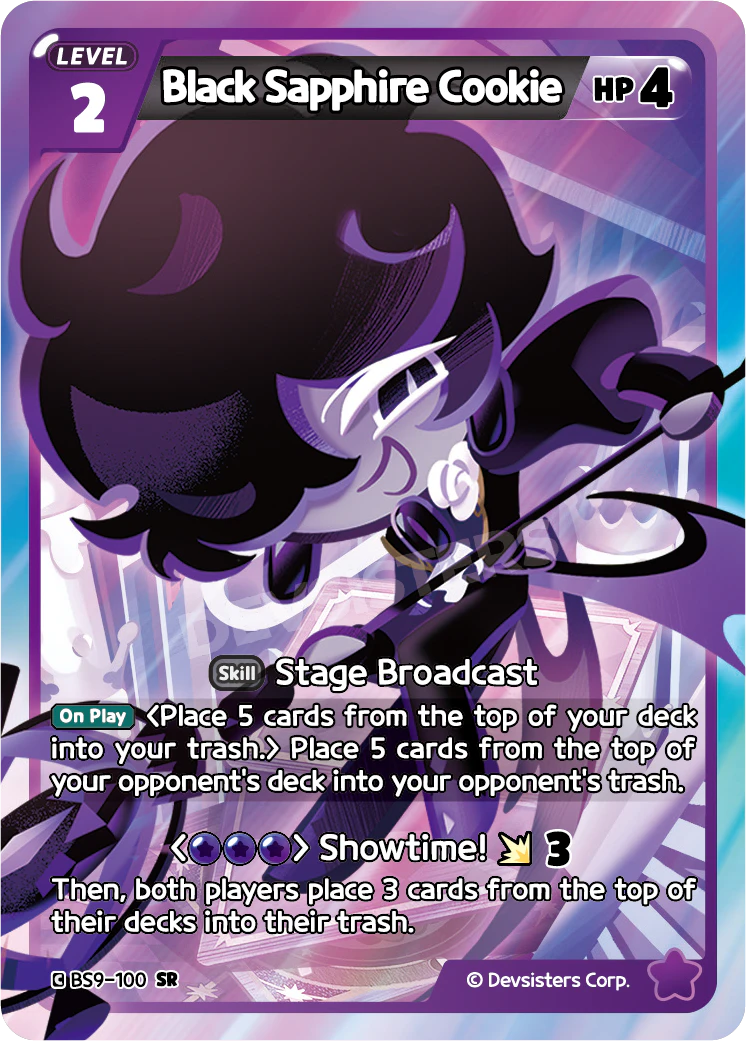 Image for Black Sapphire Cookie (BS9-100) [A Game of Truth and Deceit] - CookieRun: Braverse TCG