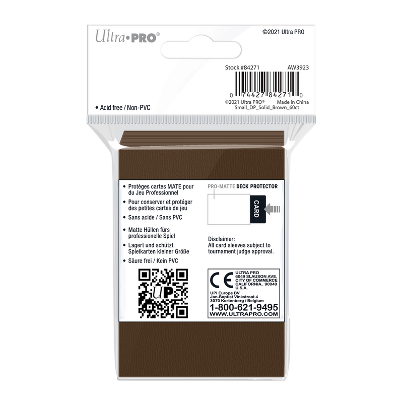 Ultra PRO: Small 60ct Sleeves - PRO-Matte (Brown)