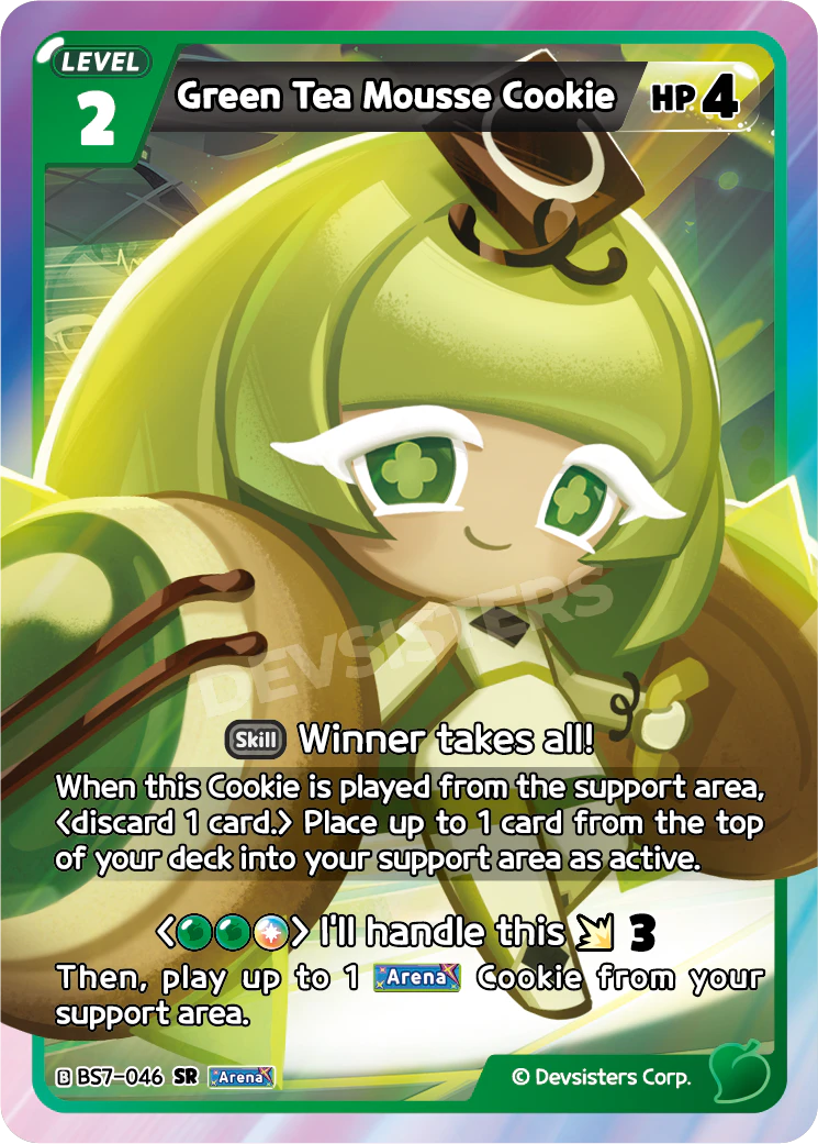 Image for Green Tea Mousse Cookie (BS7-046) [Arena of Glory] - CookieRun: Braverse TCG