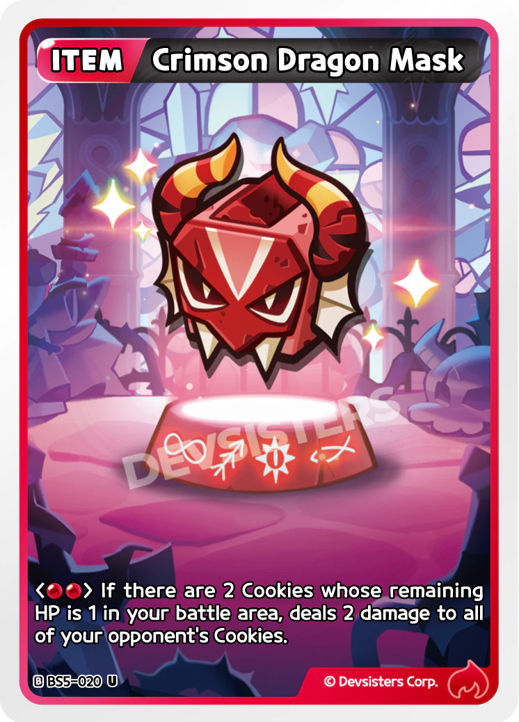 Image for Crimson Dragon Mask (BS5-020) [Operation Timeguard] - CookieRun: Braverse TCG