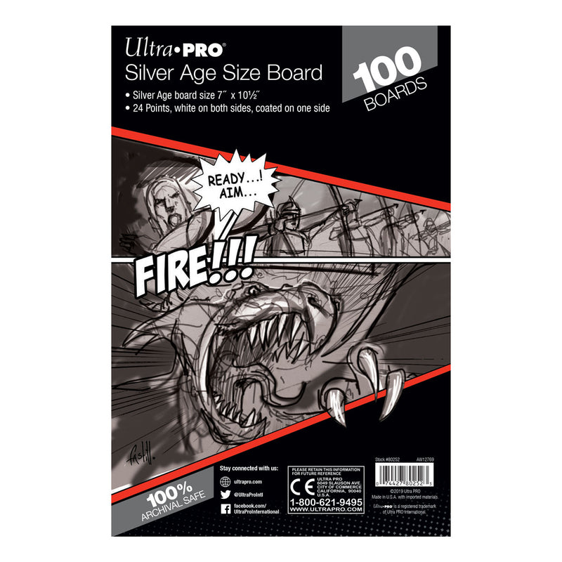Ultra PRO: Comic Boards - Silver Age Size (7" x 10-1/2" / 100-Pack)