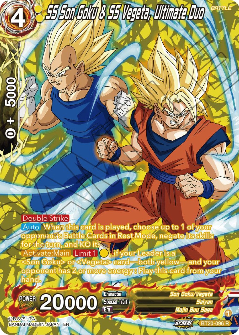 SS Son Goku & SS Vegeta, Ultimate Duo (Silver Foil) (BT20-096) [Power
