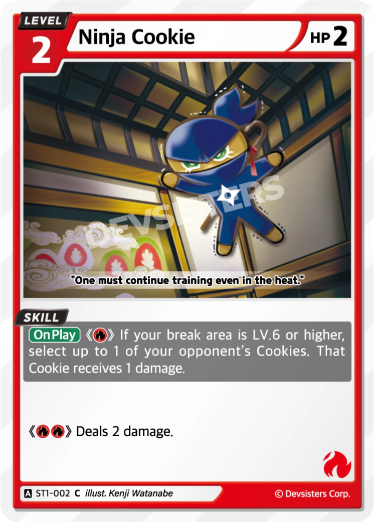 Image for Ninja Cookie (ST1-002) [Starter Deck RED] - CookieRun: Braverse TCG
