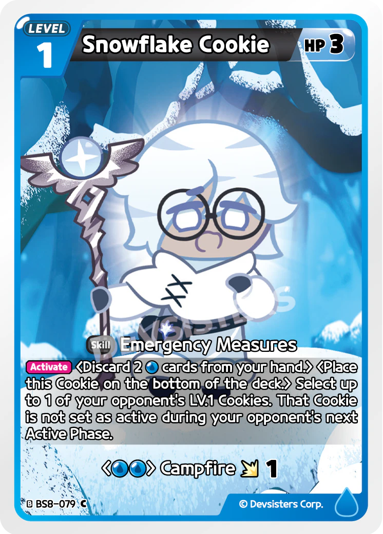 Image for Snowflake Cookie (BS8-079) [Land of Fire & Ruin, Realm of Apathy] - CookieRun: Braverse TCG