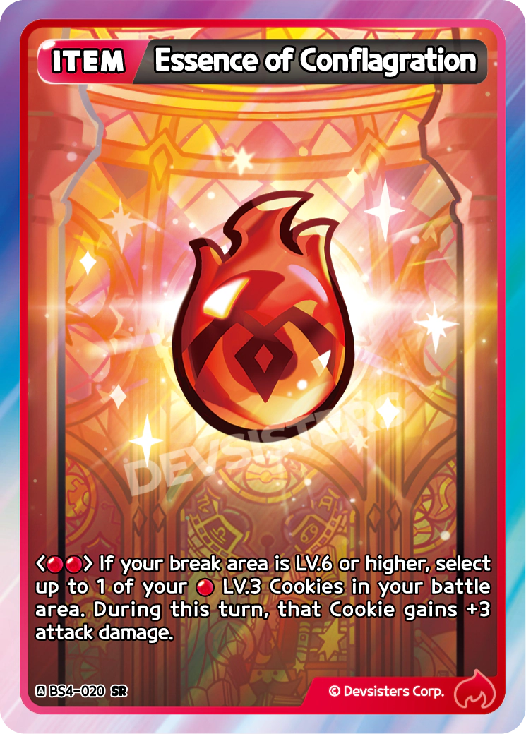 Image for Essence of Conflagration (BS4-020) [Age of Heroes and Kingdoms] - CookieRun: Braverse TCG