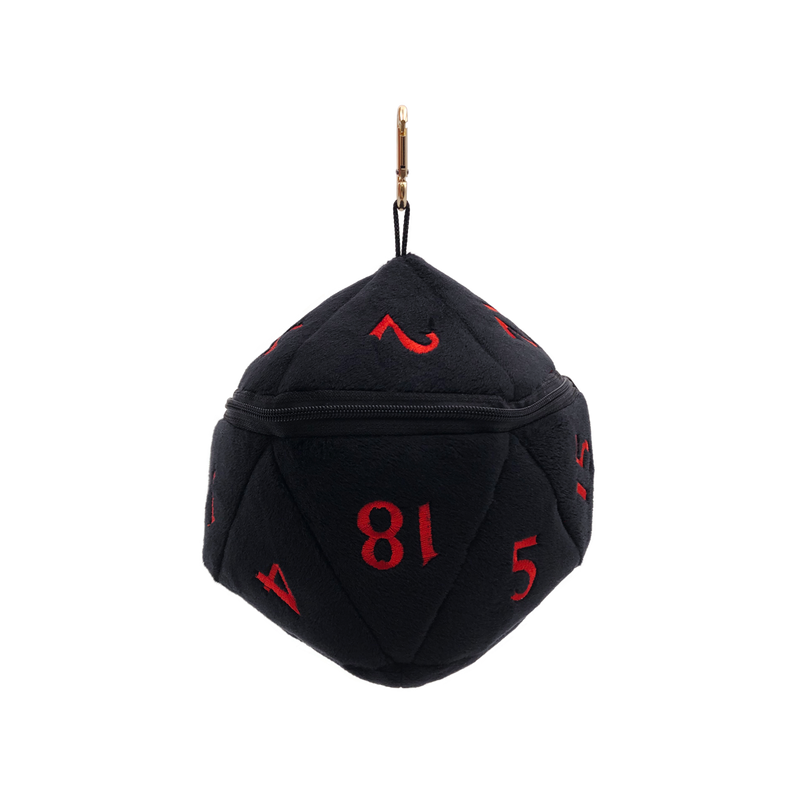 Ultra PRO: Dice Bag - Plush D20 (Dungeons & Dragons / Black & Red)