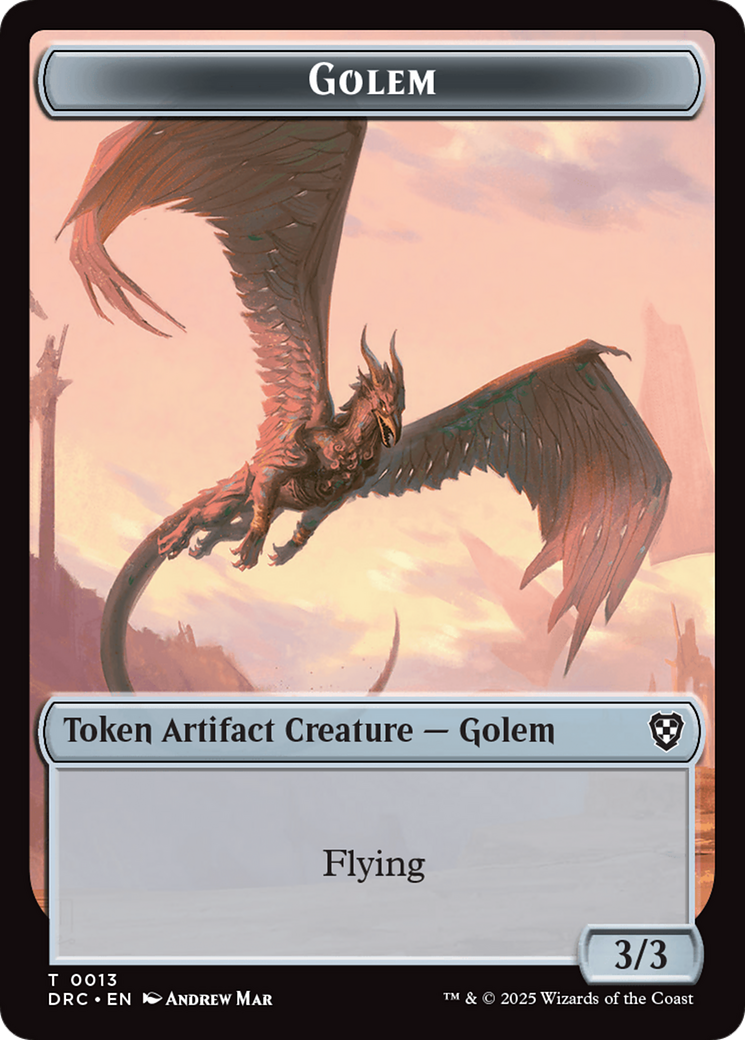 Golem (0013) // Nalaar Aetherjet Double-Sided Token [Aetherdrift Tokens]