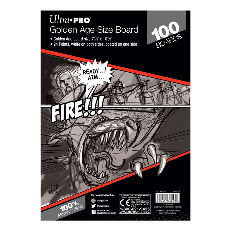 Ultra PRO: Comic Boards - Golden Age Size (7" x 10-1/2" / 100-Pack)