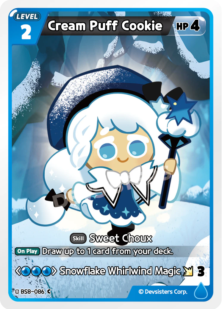 Image for Cream Puff Cookie (BS8-086) [Land of Fire & Ruin, Realm of Apathy] - CookieRun: Braverse TCG
