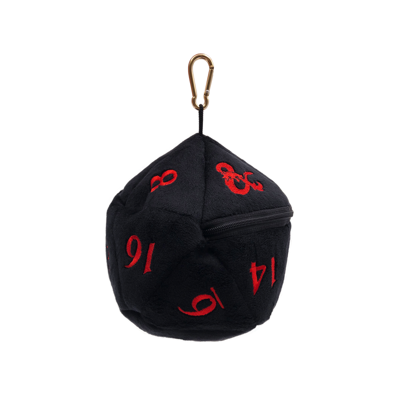 Ultra PRO: Dice Bag - Plush D20 (Dungeons & Dragons / Black & Red)