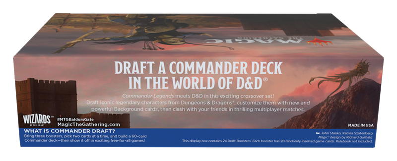 Commander Legends: Battle for Baldur's Gate - Draft Booster Display