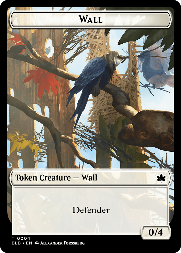 Wall // Intrepid Rabbit Double-Sided Token [Bloomburrow Tokens]