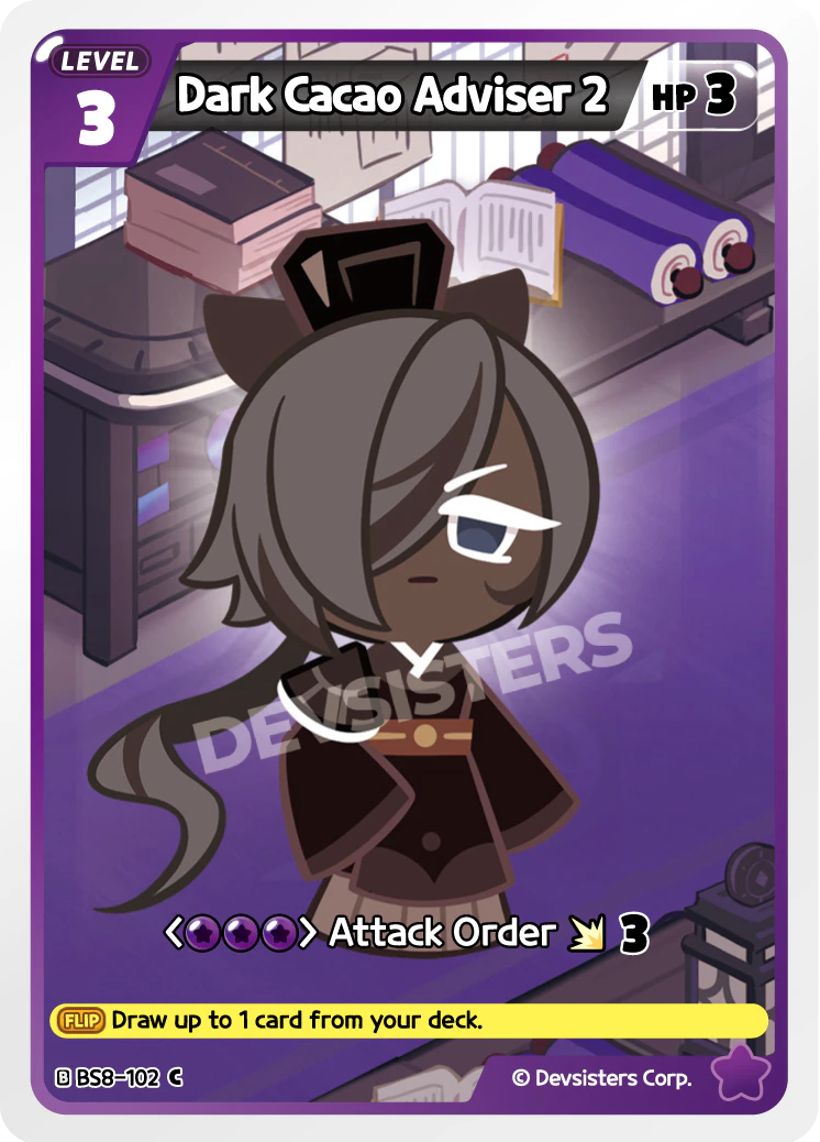 Image for Dark Cacao Adviser 2 (BS8-102) [Land of Fire & Ruin, Realm of Apathy] - CookieRun: Braverse TCG