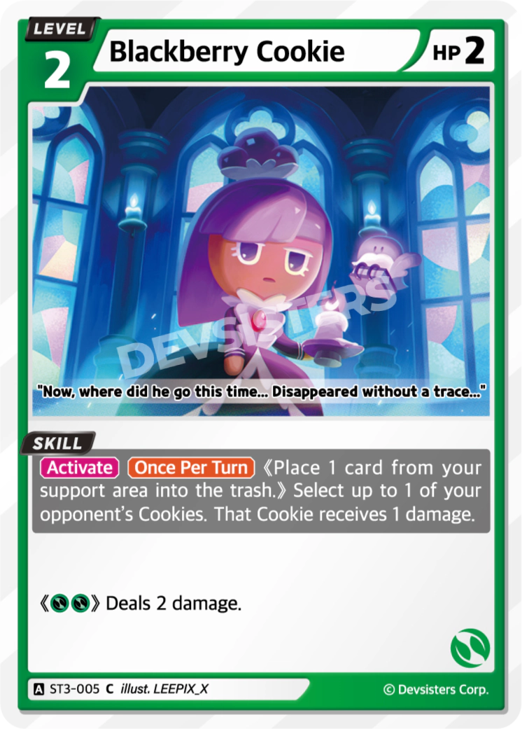 Image for Blackberry Cookie (ST3-005) [Starter Deck GREEN] - CookieRun: Braverse TCG