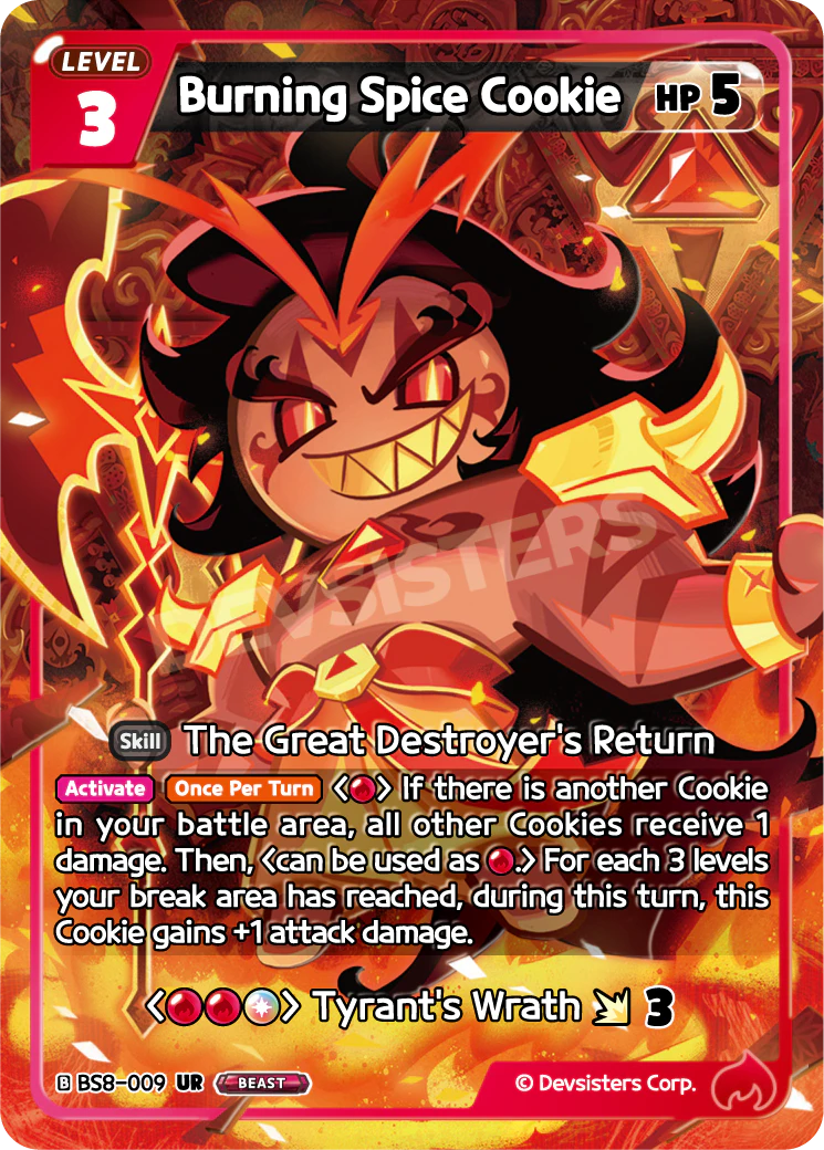 Image for Burning Spice Cookie (BS8-009) [Land of Fire & Ruin, Realm of Apathy] - CookieRun: Braverse TCG