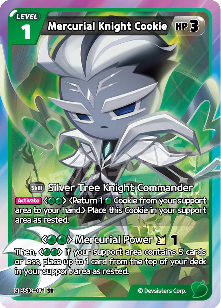 Image for Mercurial Knight Cookie (BS10-071) [Paradise of Passion & Sloth / Catacombs of Silence] - CookieRun: Braverse TCG