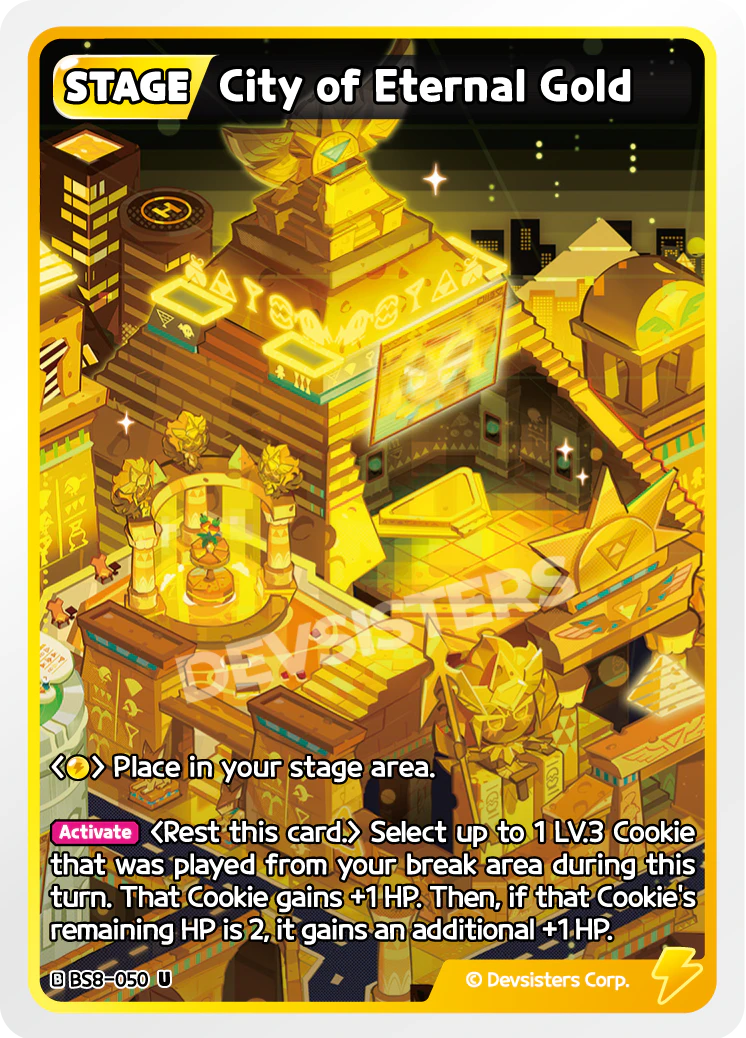 Image for City of Eternal Gold (BS8-050) [Land of Fire & Ruin, Realm of Apathy] - CookieRun: Braverse TCG