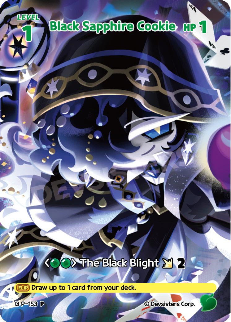 Image for Black Sapphire Cookie (P-153) [Ancient Scriptures Promotion Pack] - CookieRun: Braverse TCG