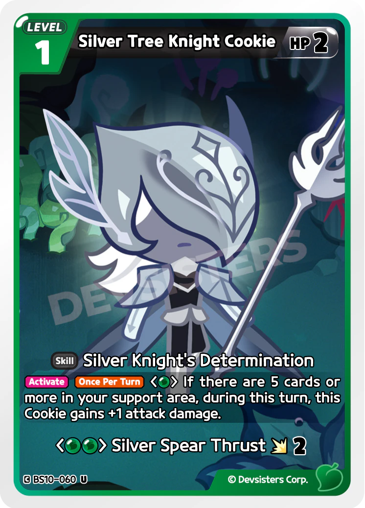 Image for Silver Tree Knight Cookie (BS10-060) [Paradise of Passion & Sloth / Catacombs of Silence] - CookieRun: Braverse TCG
