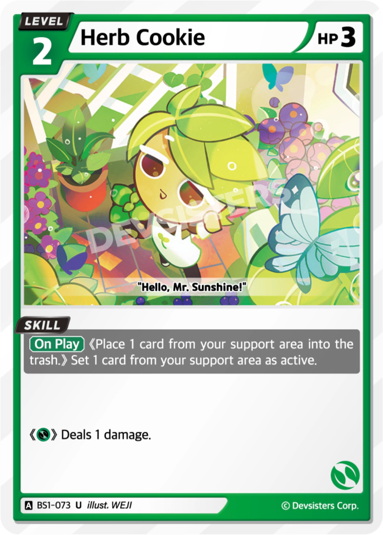 Image for Herb Cookie (BS1-073) [BRAVE BEGINNING] - CookieRun: Braverse TCG