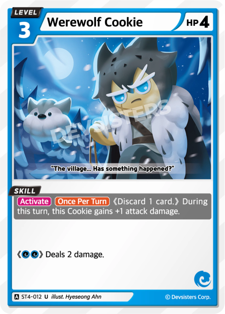 Image for Werewolf Cookie (ST4-012) [Starter Deck BLUE] - CookieRun: Braverse TCG