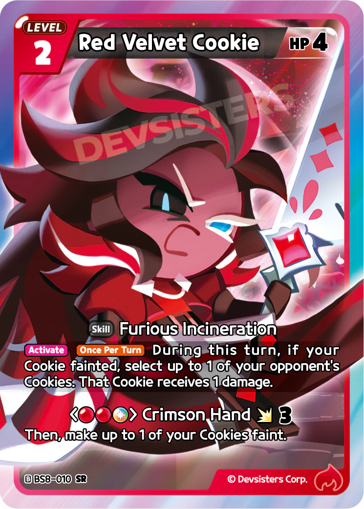 Image for Red Velvet Cookie (BS8-010) [Land of Fire & Ruin, Realm of Apathy] - CookieRun: Braverse TCG