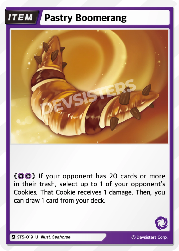 Image for Pastry Boomerang (ST5-019) [Starter Deck PURPLE] - CookieRun: Braverse TCG