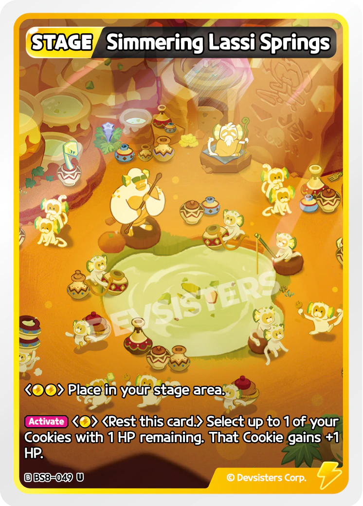Image for Simmering Lassi Springs (BS8-049) [Land of Fire & Ruin, Realm of Apathy] - CookieRun: Braverse TCG
