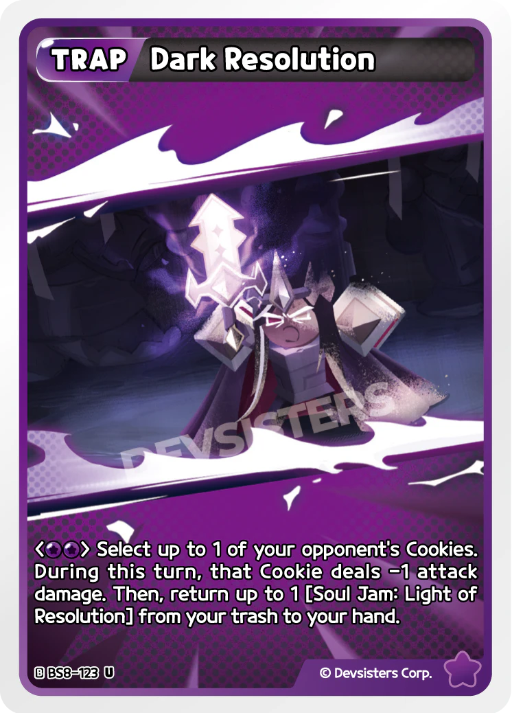 Image for Dark Resolution (BS8-123) [Land of Fire & Ruin, Realm of Apathy] - CookieRun: Braverse TCG