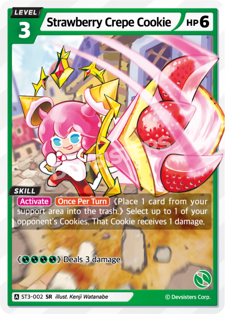 Image for Strawberry Crepe Cookie (ST3-002) [Starter Deck GREEN] - CookieRun: Braverse TCG