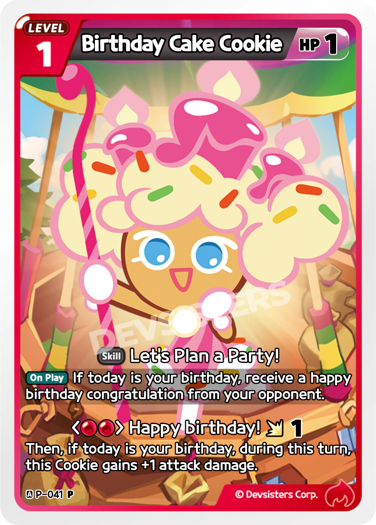 Image for Birthday Cake Cookie (P-041) [Promotion Card] - CookieRun: Braverse TCG