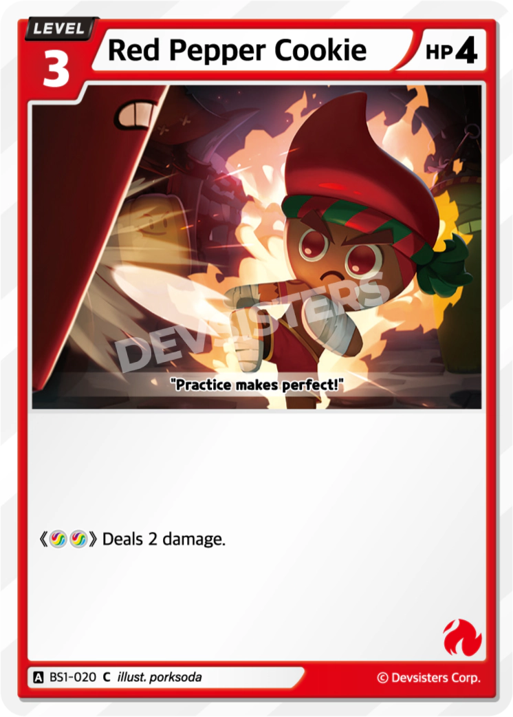 Image for Red Pepper Cookie (BS1-020) [BRAVE BEGINNING] - CookieRun: Braverse TCG
