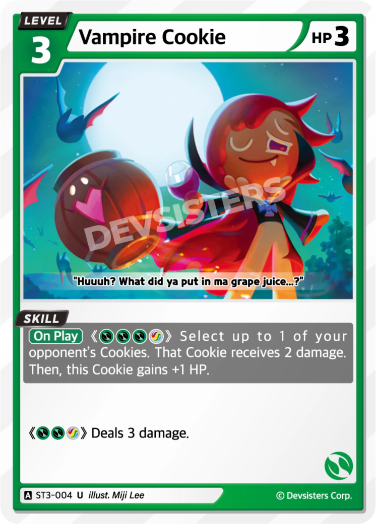 Image for Vampire Cookie (ST3-004) [Starter Deck GREEN] - CookieRun: Braverse TCG