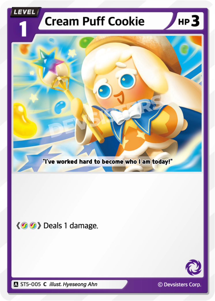 Image for Cream Puff Cookie (ST5-005) [Starter Deck PURPLE] - CookieRun: Braverse TCG