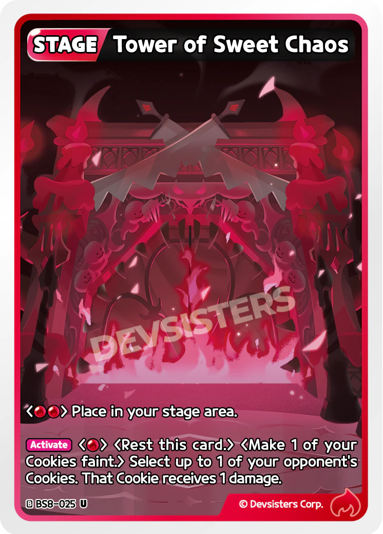 Image for Tower of Sweet Chaos (BS8-025) [Land of Fire & Ruin, Realm of Apathy] - CookieRun: Braverse TCG