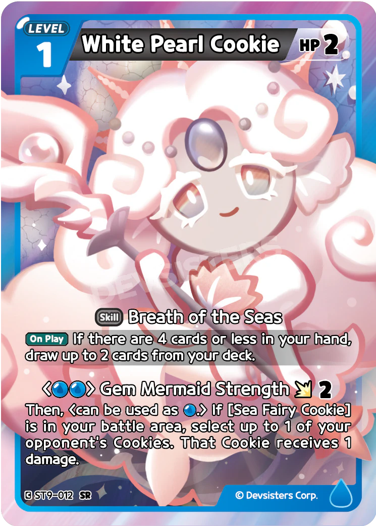 Image for White Pearl Cookie (ST9-012) [Seas of Fate] - CookieRun: Braverse TCG