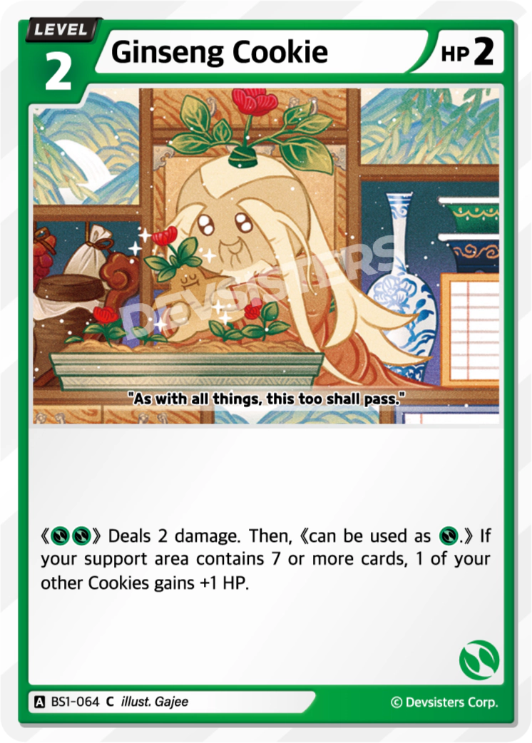 Image for Ginseng Cookie (BS1-064) [BRAVE BEGINNING] - CookieRun: Braverse TCG
