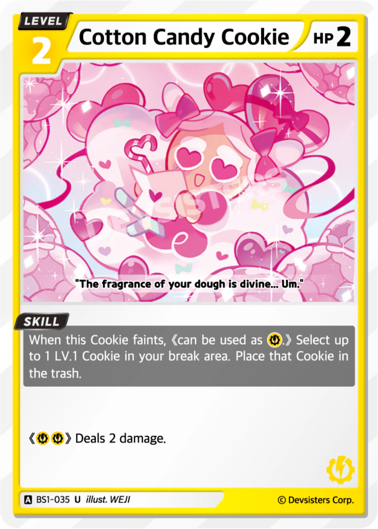 Image for Cotton Candy Cookie (BS1-035) [BRAVE BEGINNING] - CookieRun: Braverse TCG