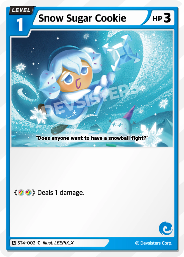 Image for Snow Sugar Cookie (ST4-002) [Starter Deck BLUE] - CookieRun: Braverse TCG