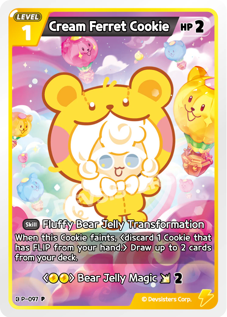 Image for Cream Ferret Cookie (P-097) [Promotion Card] - CookieRun: Braverse TCG