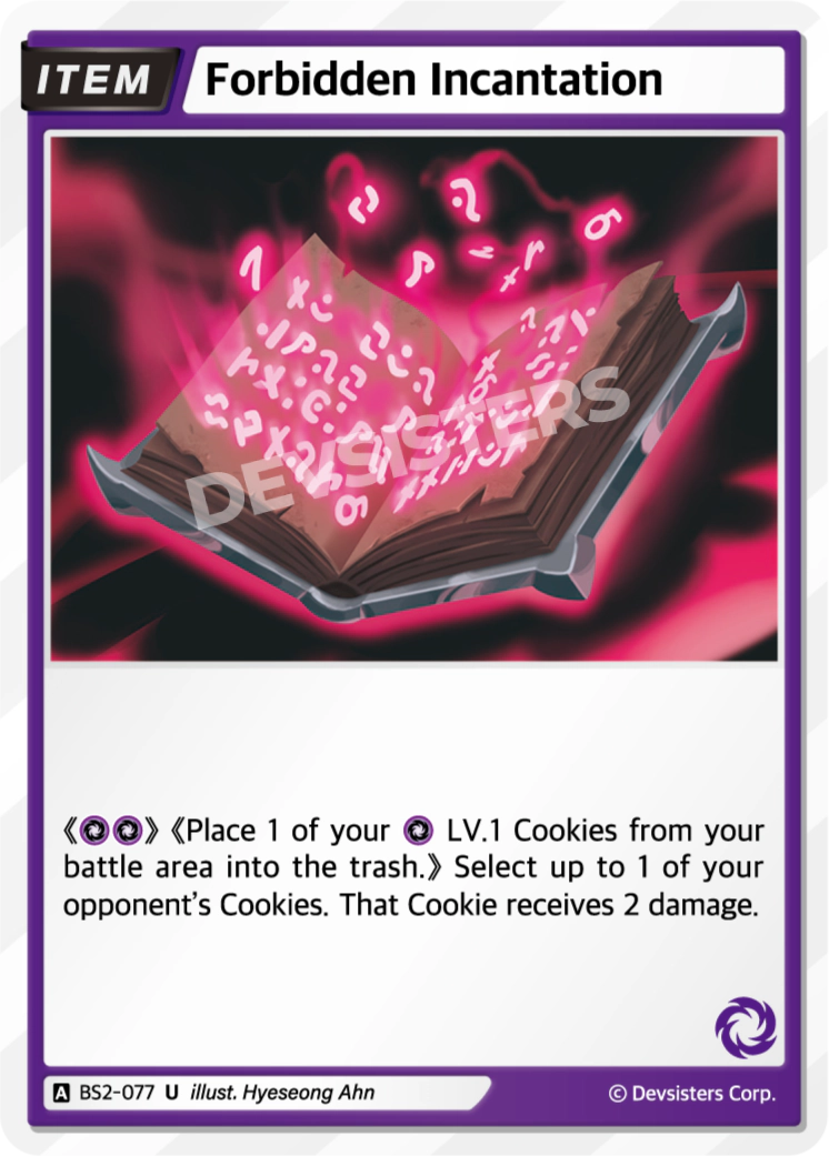 Image for Forbidden Incantation (BS2-077) [BRAVE BEGINNING] - CookieRun: Braverse TCG