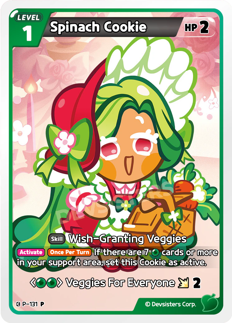 Image for Spinach Cookie (P-131) [Promotion Card] - CookieRun: Braverse TCG