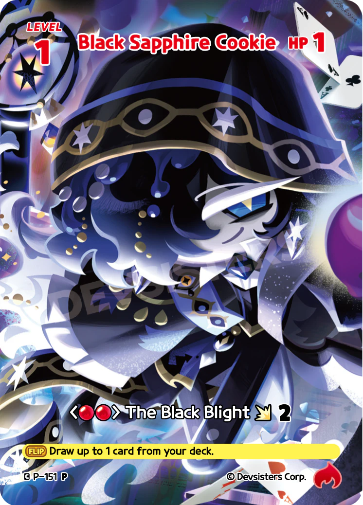Image for Black Sapphire Cookie (P-151) [Ancient Scriptures Promotion Pack] - CookieRun: Braverse TCG