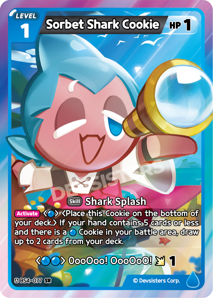 Image for Sorbet Shark Cookie (BS4-077) [Age of Heroes and Kingdoms] - CookieRun: Braverse TCG