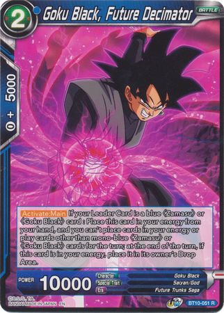 dragon ball super card game goku black FB02-040 Goku Black Dragon Ball Super Card Game Fusion World Card