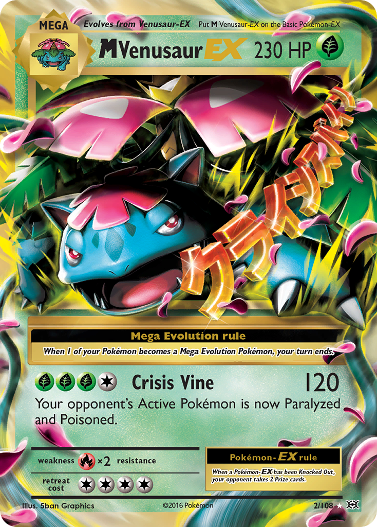pokemon venusaur card ex Venusaur EX Pokmon Card - Holo Rare - Grass-Type TCG Collectible