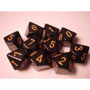Opaque: Poly D10 Black/Gold (10)